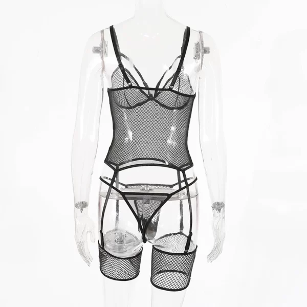 Conjunto de lingerie sexy  transparente quente erótico - Image 12