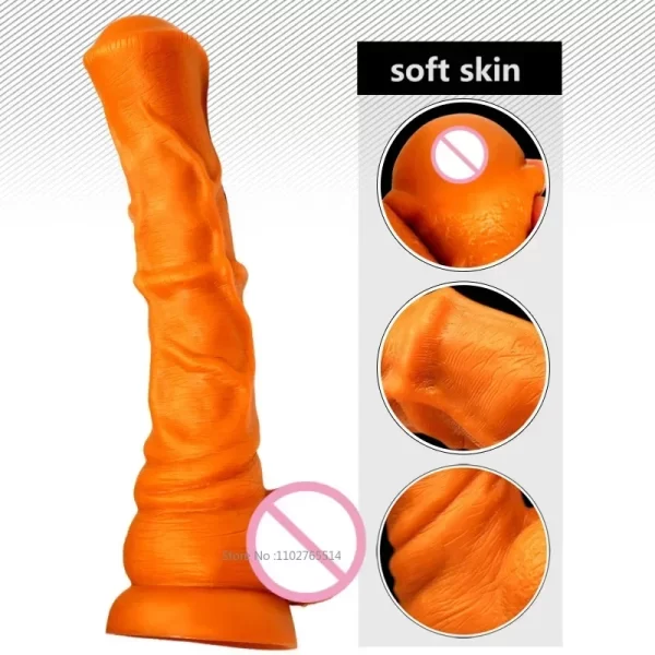 Vibrador Gigante Macio de Silicone X Cavalo - Image 3