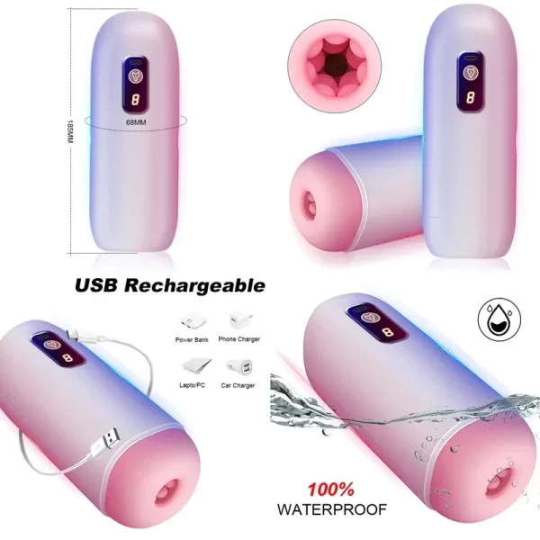 Masturbador automático para homens boquete vagina real máquina de sucção - Image 10